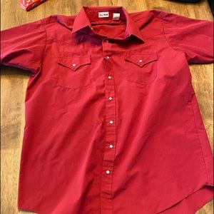 Plains s/s western wear pearlized buttons
